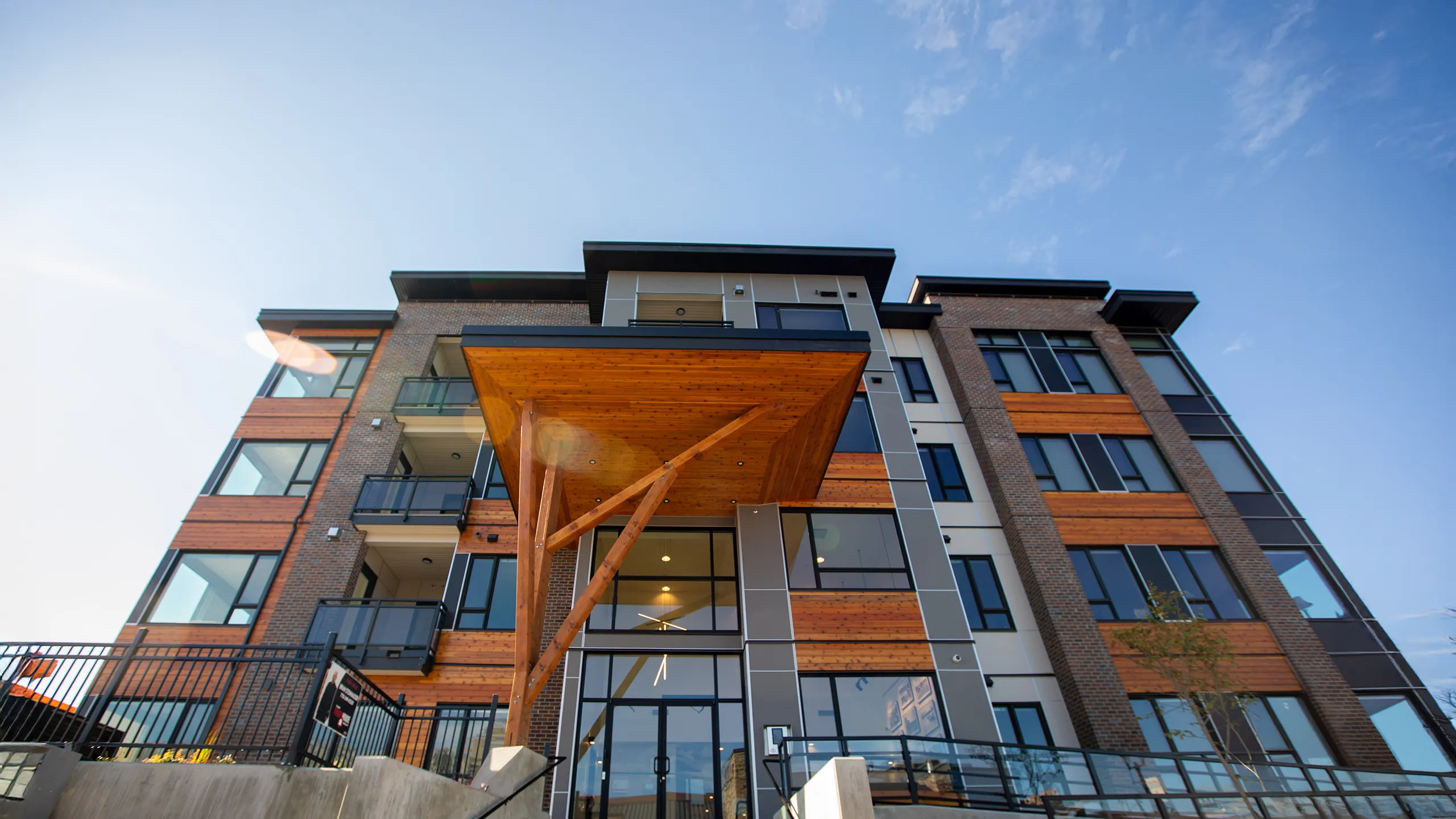 Modern residential building exterior