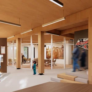 Stellat'en administration building interior