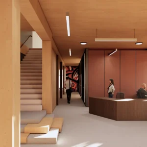Stellat'en administration building interior
