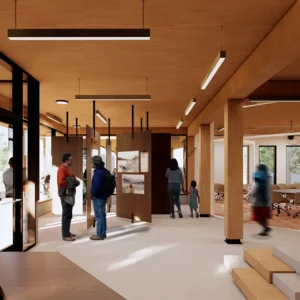 Stellat'en administration building interior