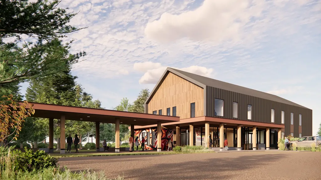 Stellat'en administration building exterior