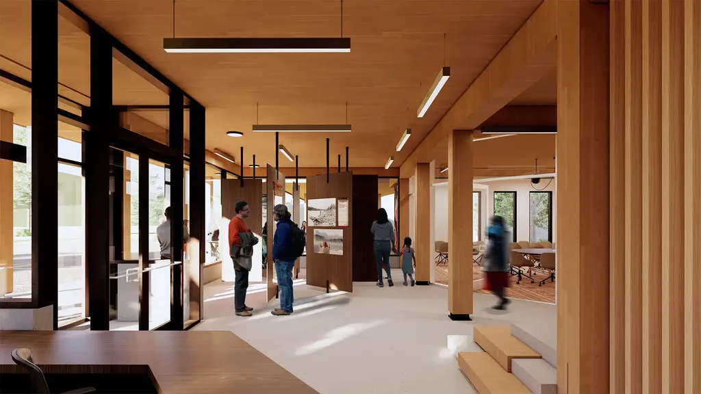Stellat'en administration building interior