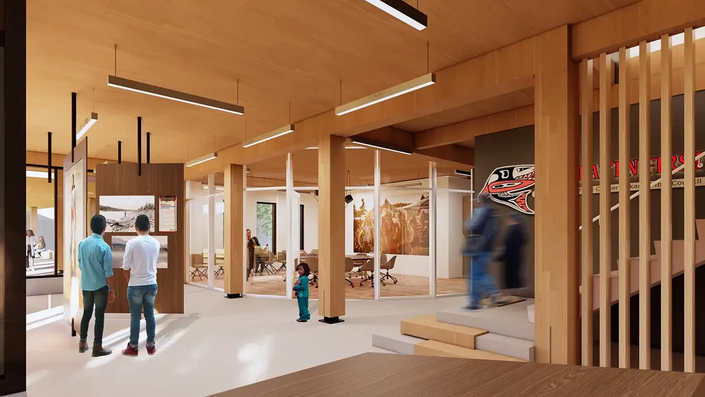 Stellat'en administration building interior