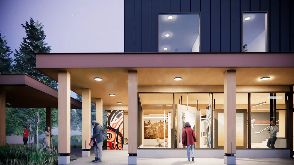 Stellat'en administration building exterior