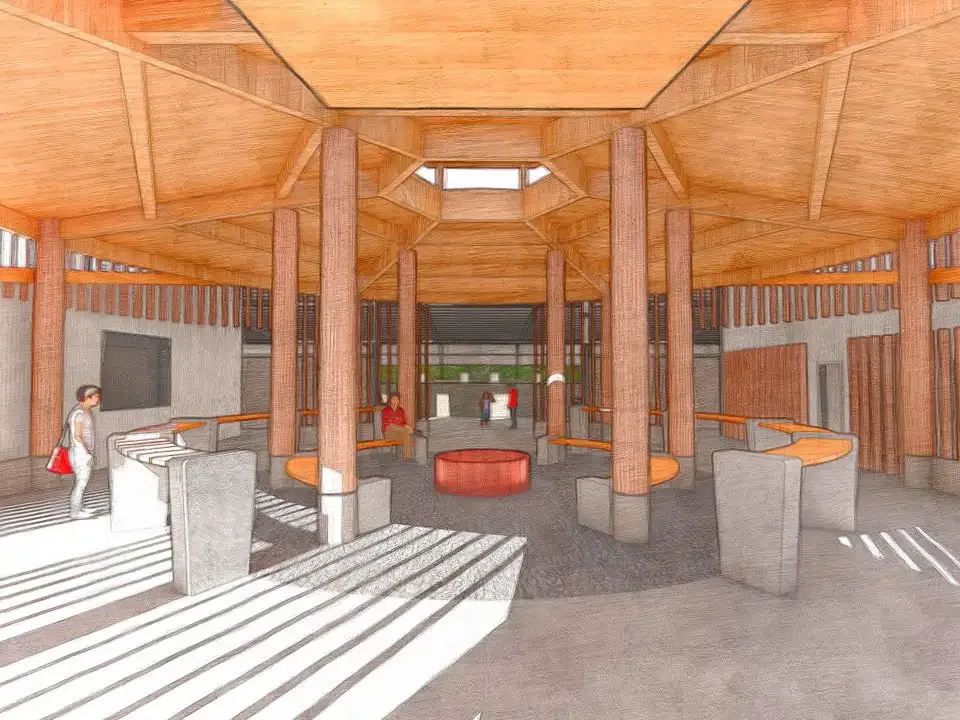Nadleh Whut'en Ice Arena rendering